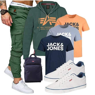 Logoprint Outfit mit Schwarz Unkategorisiert Jack & Jones "Cooles Outfit"