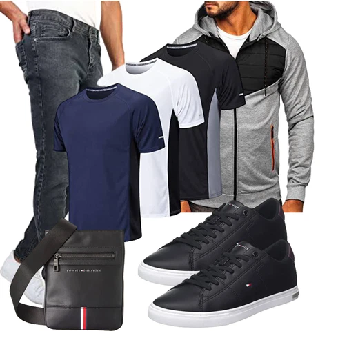 Grau/DunkelGrau/HellGrau LaufJacke/LanglaufJacke/Reflektierende Jacke/Jacke mit Seitlichem Reißverschluss/SportJacke/HybridJacke/KapuzenJacke BOLF kombinieren