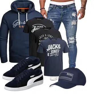 Hochzeitsgast Outfits Elegant mit Blau/Dunkelblau/Hellblau Osheoiso "Cooles Outfit"Look: Boyfriend, Elegant, Moderne, Vintage, Schlichte, GoGo, Goa, Rad, Stil, Indoor, Empire, Coole, Schön