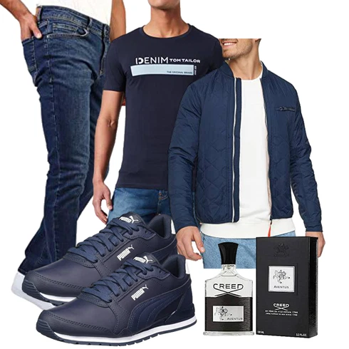 Blau/HellBlau/DunkelBlau Frühlingsjacke/Wendejacke/Kunstfaserjacke/Nylonjacke/Sommerjacke/Steppjacke/Bomberjacke Indicode kombinieren
