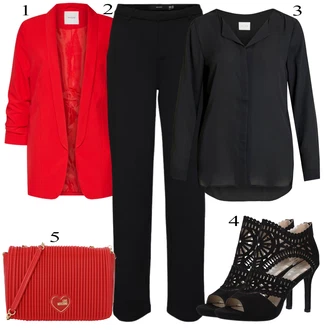 Outfit sa Crna/Narandžasta Veganska cipela/Elegantna Cipela/Sandala s petom/Salonka & Visoki Pet/Salonka s Kopčom/Sandala na Petu Bullboxer "Outfit za ljeto"
