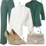 Bijele Elegantne Bluze Outfiti image