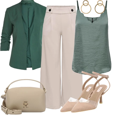 Kombinace Hnědá/Khaki/Béžová Palazzo Kalhoty/Culotte Kalhoty/Kalhoty s Vysokým Pasem/Široká Kalhoty/Lněné Kalhoty/Mušelínové kalhoty/Rozšířená Kalhoty/Marlene Kalhoty/Kalhoty se Štěrbinou JdY