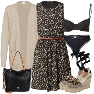 Vysoké Podpatky Outfit s Béžová Espadrilka na Podpatku/Espadrilka s klínovým podpatkem/Sandály Espadrille sandál "Jarní outfit"