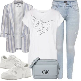 Outfit s Šedá Doplňek/Dlouhé Šaty/Dlouhý Zimní Kabát/Taška/Dlouhá tylová sukně Calvin Klein "Jarní outfit"