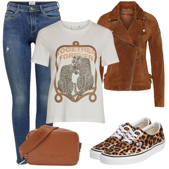 Outfit sa Siva Tenisica Vans "Moderni proljetni outfit"