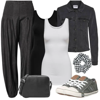 Outfit s Černá/Šedá Doplňek/Taška/Malá Taška/Taška Přes Rameno Calvin Klein "Módní letní vzhled"