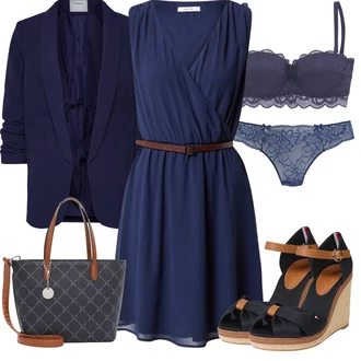 Outfit s Tmavě modrá/Modrá Kalhotky Tanga/Průhledná kalhotka/Průsvitná kalhotka/Spodní Kalhotky/Brazilské Kalhotky Lascana "Módní letní vzhled"
