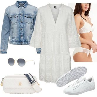 Svatba Outfit s Krémová/Béžová/Růžová Brazilské Kalhotky/Tanga/Klasické Kalhotky/Průhledná kalhotka/Průsvitná kalhotka lingadore "Módní letní vzhled"Look: Bar, Den na pláži, Koncert, Předsvatební, Zvláštní příležitosti, Svatba