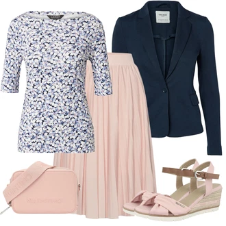 Dlouhé / Maxi Outfit s Růžová/Béžová/Modrá Dlouhý Zimní Kabát/Taška/Dlouhé Šaty/Doplňek/Dlouhá tylová sukně valentino "Módní letní vzhled"