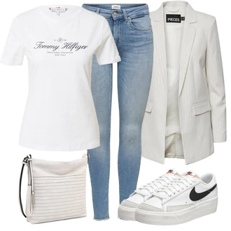 Outfity pro léto Chytrý příležitostný Svatba s Modrá/Bílá/Stříbrný/Světle šedá/Červená Nízká Teniska/Kožené tenisky/Skate Bota/Teniska na platformě/Vintage teniska/Letní tenisky Nike Sportswear "Módní letní vzhled"Look: Skater, Chytrý příležitostný, Sportovní, Koncert, Škola, Svatba