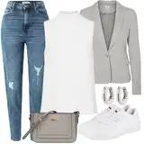 Outfity pro práci: Boyfriend džíny image