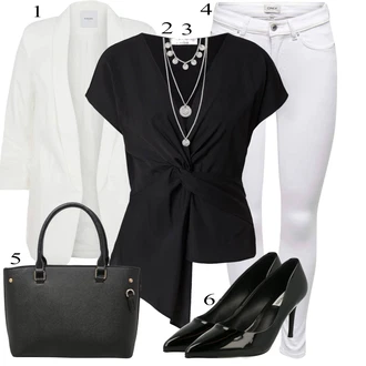 Outfit s Černá Tričko & Top Móda Pro Plnoštíhlé/Halenka Móda Pro Plnoštíhlou/Tunika guido maria kretschmer women "Skvělé pro práci"