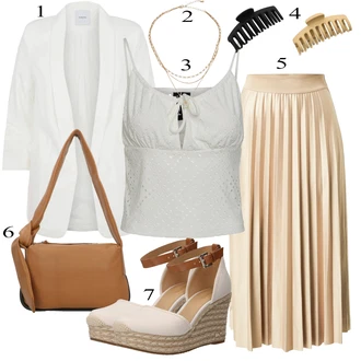 outfit mit Siva party Majica Pieces "Pokrivalo za pomlad"