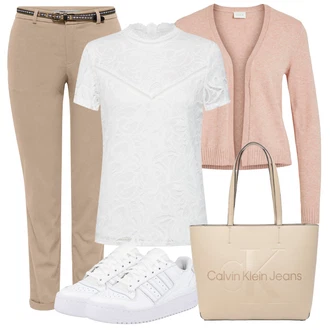 Outfit s Bílá/Krémová Nízká Teniska/Úzká teniska/Kožené tenisky/Letní tenisky/Vintage teniska/Teniska se zapínáním na suchý zip Adidas Originals "Outfit na léto"