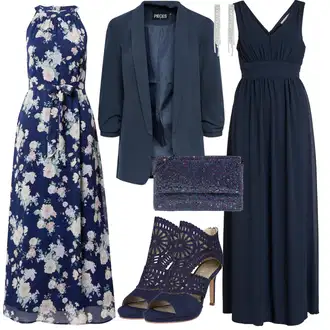 Outfity na zahradní párty Svatební host s Tmavě modrá/Modrá Bullboxer "Outfit na léto"
