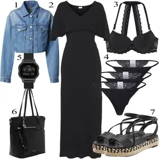 Outfit sa Smeđa/Crna/Crvena/Zeleno/Bež Espadrila s Platformom/Pletena Sandala/Ljetna Cipela/Espadrila sandala Lascana "Tvoj otmjeni outfit"