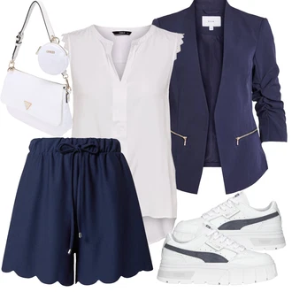 Elegantní Outfit s Bílá/Šedá/Hnědá Halenka Móda Pro Plnoštíhlou/Halenka a Tunika Tunika Only "Outfit na léto"Look: Styl, Lehký, Rad, Emo, 20 léta, Elegantní, Kancelář, Old Money, Příliš oblečený, S průsvitem