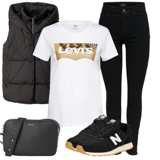 Outfit sa Crna Tenisica New Balance "Outfit za slobodno vrijeme"