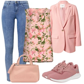 Babydoll, Stil Outfit sa Pink/Ljubičasta Tunika/Haljina Veći Broj VERO MODA "Outfit za slobodno vrijeme"Look: Stil, Prekrasan, Preodjeven, Preppy, Romantičan