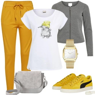 Outfit sa Siva/SvjetloSiva/TamnoSiva Jakna/Pletenina/Kaput/Pletivo Veći Broj Vila "Praktičan look"