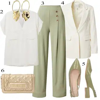 Outfit sa Bijela/Kaki/Bež Elegantni Sako/Boyfriend Sako/Kratki Sako/Kožna jakna za muškarce/Oversize Sako/Sako Jakna/Kožna jakna za muškarce yas "Tvoj otmjeni outfit"