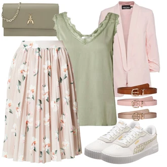 Výstřih na ramena Outfit s Světle zelená/Zelená Halenka Bez Rukávů/Top Na Party/Krajkový Top/Krajkované tričko/Halenek top Cream "Perfektní na léto"