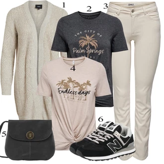 outfit mit Khaki/Bež/Rjava Gležnarji/Motoristične Kavbojke/Capri Kavbojke/Odrezane Kavbojke/Kavbojke z Razporkom/Push up Kavbojke/Usnjena Jakna/Ozke Kavbojke/Usnjene Čevlje/Termodžinsi/Zimska jakna Only "Poletna oblačila"