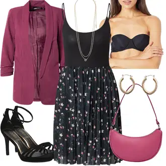 Outfity na zahradní párty Svatební host s Černá/Hnědá/Bílá/Fialová Buffalo, Černá/Červená/Tmavě modrá/Růžová/Šedá/Hnědá Šaty Na Ramínko/Plisované Šaty/Šaty s puntíky/2-v-1 šaty/Žerzejové Šaty/Podvazkové šaty/Šaty na tenké ramínko/Rock'n rollové šaty/Letní Šaty About You "Perfektní na léto"