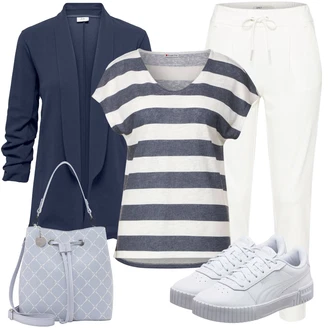 Outfity pro léto s Bílá/Khaki/Krémová Bavlněná Kalhoty/Žerzejová Kalhoty/Navlékací Kalhoty/7/8 Kalhoty/Kalhoty s nášivkou uprostřed/Dlouhá Kalhoty/Jogger Kalhoty/Ležérní Kalhoty/Úzká Kalhoty/Teplák/Mušelínové kalhoty Only "Perfektní na léto"