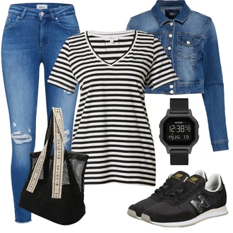 Outfit s Černá Teniska/Zimní bota/Běžecká bota New Balance "Perfektní na léto"