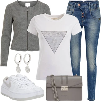 Outfit s Šedá Jordan "Perfektní na léto"