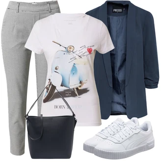 Outfit s Černá Dlouhý Zimní Kabát/Dlouhá tylová sukně/Taška/Doplňek/Dlouhé Šaty ESPRIT "Perfektní na léto"