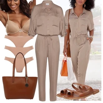 Outfit s Bé?ová Kalhotky/Formující Kalhotky/Tanga/Brazilské Kalhotky/T?lo bez kostic/Tanga/Sada kalhotek s Drát?nou Podprsenkou/Sada kalhotek podprsenky Lascana "Perfektní na léto"