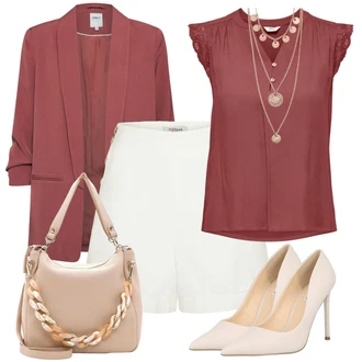 Babydoll Outfit s Červená/Fialová/Růžová/Tmavě červená Halenka Móda Pro Plnoštíhlou/Halenka a Tunika Tunika Only "Jarní Outfit"Look: Styl, Babydoll, Romantický, Elegantní, 20 léta, Boho, Krásný