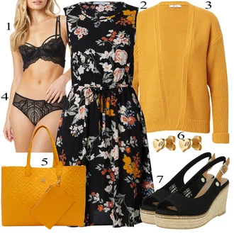 Krásný Výstřih na zádech Outfit s Černá/Růžová Šaty Fit & Flare/Ležérní Šaty/Šaty Do Áčka/Šaty s Kapsou/Skater šaty/Šaty S Potiskem/Letní Šaty/Šaty Bez Rukávů About You "Outfit na léto"Look: Rad, Emo, Jazz, Mom, Krásný, Příliš oblečený, Romantický, Univerzitní, Vintage, Extravagantní