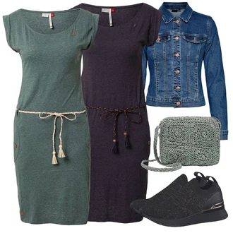 Jaro Outfit s Modrá/Tmavě modrá/Světle modrá/Pastelové barvy Krátké Džínové Bundičky/Džínové Bund VERO MODA "Stylový look na Jaro"