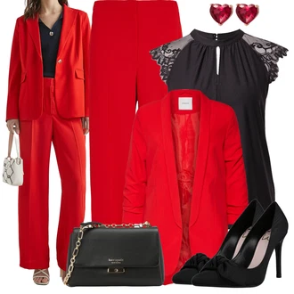 Outfity pro léto s Červená/Tmavě červená Široká Kalhoty/Žerzejová Kalhoty/Dlouhá Kalhoty/Marlene Kalhoty/Mušelínové kalhoty/Plisovaná kalhoty/Navlékací Kalhoty/Sportovní kalhoty střední délky/Rovná Kalhoty Tommy Hilfiger "Letní Outfit"