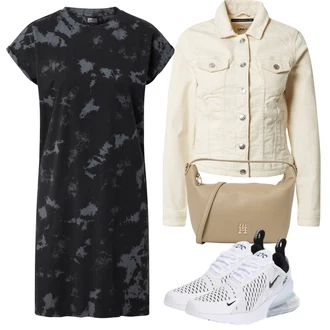 Outfit s Krémová/Khaki/Béžová/Bílá/Oranžová Vintage Bund/Letní Bund/Jarní bunda/Džínové Bund/Manšestrová Bunda/Krátké Džínové Bundičky/Krátký Bund/Krátký Bund Only "Vzhledy pro volný čas"