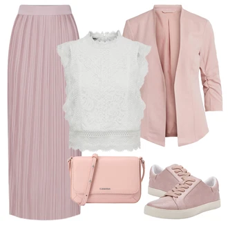 Outfit s Růžová Kožené tenisky/Nízká Teniska/Úzká teniska/Letní tenisky Katy Perry "Vzhledy pro volný čas"