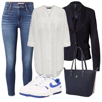 Outfit s Tmavě modrá Nezařazené marc cain "Vzhledy pro volný čas"