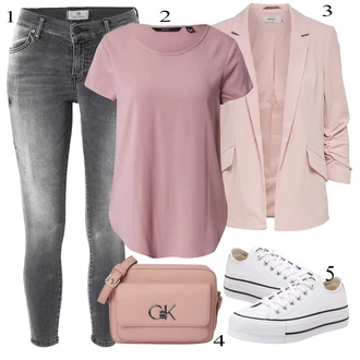 outfit mit Bela/Krem Platnena superga/Superge Nizka/Superge Luknjasta Converse "Pokrivalo za pomlad"