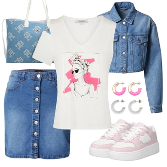 Outfit s Pastelové barvy Karl Kani "Vzhledy pro volný čas"