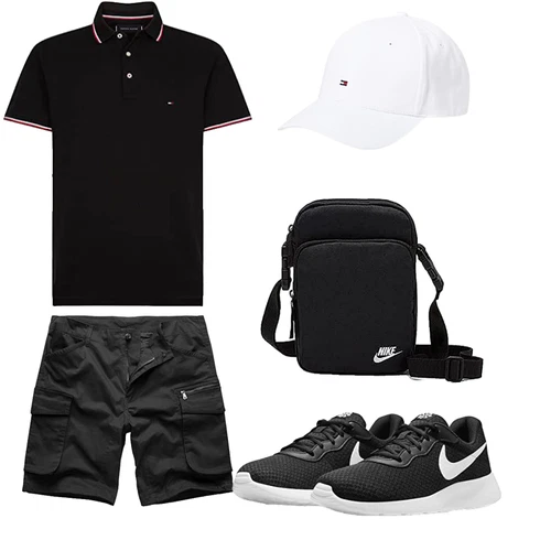 Schwarz/Dunkelgrau/Khaki/Dunkelblau/Grau Cargo Short/Kurze Hose Höhenhorn kombinieren