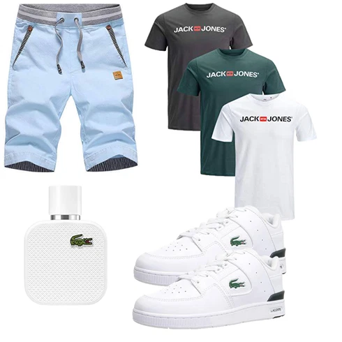 Hellblau/Blau Baggy Short/Musselin Shorts/Capri/Bermuda/Kurze Hose JustSun kombinieren