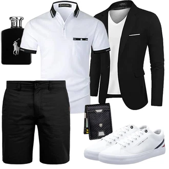 Sommer Outfits Hochzeit mit Schwarz COOFANDY "Elegantes Sommer Outfit"Look: Zeremonie, Festival, Party, Abschlussball, Hochzeit, Ball, Bar, Bank, Wasen