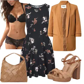 Outfit sa Crna/Pink/Tamnosiva/Siva Gaćica & tanga/Gaćice bez prepona/Brazilski Slip/Futrola za Suknju/Gaćice/Klasične Gaćice/Prozirna gaćica Lascana "Elegantni ljetni outfit"