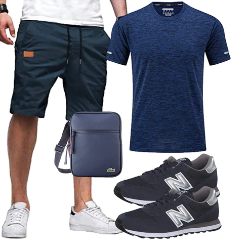 Dunkelblau/Hellblau Chino Shorts/Bermuda/Cargo Short/Kurze Hose/Musselin Shorts/Baggy Short JMIERR kombinieren