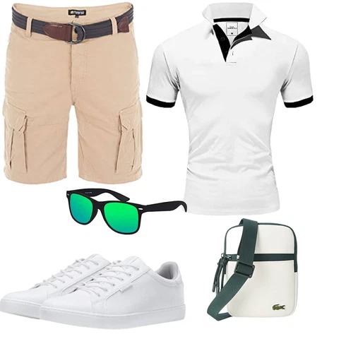 Beige/Khaki/Braun Cargo Short/Bermuda/Kurze Hose Riverso kombinieren