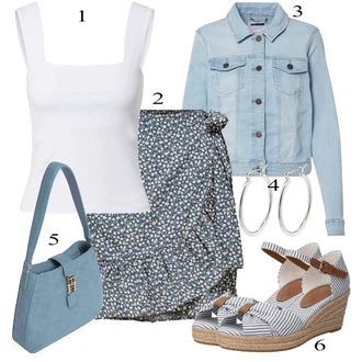 Festival Outfit Debel mit Bela/Krem Srajca & majica velike velikosti/Majica & Top/Bluza velika velikost Edited "Poletna oblačila"